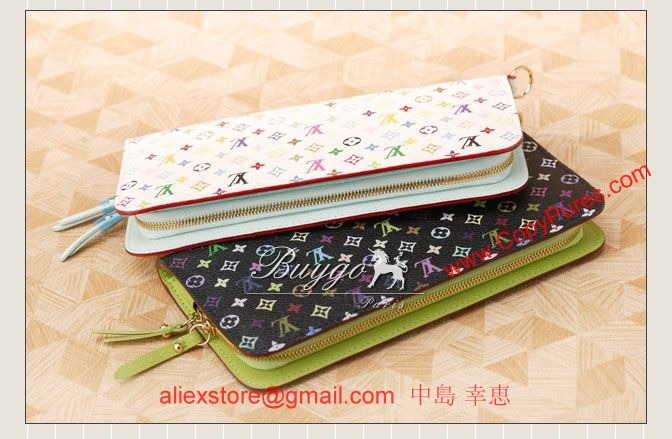 LOUIS VUITTONルイヴィトン モノグラム M93753 ポルトフォイユアンソリットブロン×アニス長財布